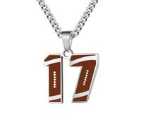 HIJONES Femmes Hommes Pendentif Seul Numéro Baseball Collier Athlètes Charme Chaîne Bijoux De Sport Personnalisés 17