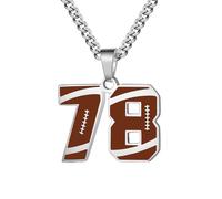 HIJONES Femmes Hommes Pendentif Seul Numéro Baseball Collier Athlètes Charme Chaîne Bijoux De Sport Personnalisés 78