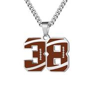 HIJONES Femmes Hommes Pendentif Seul Numéro Baseball Collier Athlètes Charme Chaîne Bijoux De Sport Personnalisés 38