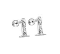 HIJONES Grain De Café En Acier Inoxydable Huggie Hoop Boucle D’Oreille Pour Femmes Minimaliste Torsadé Piercing Oreille Bijoux Argent