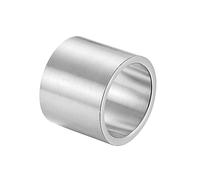 HIJONES Homme Femme Acier Inoxydable Bague de Pouce Large Bande Anneaux Plats Lisses à Coupe Tubulaire Confortable 19MM Mat Brossé Argent Taille 62