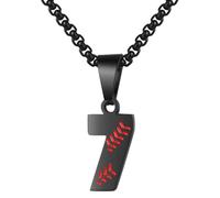 HIJONES Hommes Femmes Acier Inoxydable Athlètes Baseball Softball Numéro 00-99 Collier Sport Équipe Pendentif Chaîne Cadeau Or 7