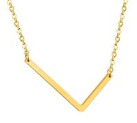 HIJONES Hommes Femmes Acier Inoxydable Collares Colgantes Con Iniciales Grandes de 26 Letras de La A A La Z Collar de Cadena Con Dijes Personalizados Del Alfabeto Grande Or L