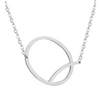 HIJONES Hommes Femmes Acier Inoxydable Collares Colgantes Con Iniciales Grandes de 26 Letras de La A A La Z Collar de Cadena Con Dijes Personalizados Del Alfabeto Grande Argent Q