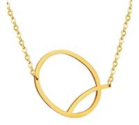 HIJONES Hommes Femmes Acier Inoxydable Collares Colgantes Con Iniciales Grandes de 26 Letras de La A A La Z Collar de Cadena Con Dijes Personalizados Del Alfabeto Grande Or Q