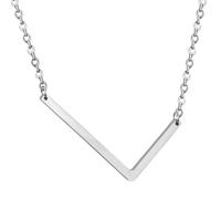HIJONES Hommes Femmes Acier Inoxydable Collares Colgantes Con Iniciales Grandes de 26 Letras de La A A La Z Collar de Cadena Con Dijes Personalizados Del Alfabeto Grande Argent L