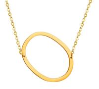 HIJONES Hommes Femmes Acier Inoxydable Collares Colgantes Con Iniciales Grandes de 26 Letras de La A A La Z Collar de Cadena Con Dijes Personalizados Del Alfabeto Grande Or O