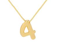 HIJONES Hommes Femmes Acier Inoxydable Collier Ballon Bubble Chubby Pendent Numéro Chanceux Angélique 0-9 Chaînes Or 4