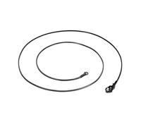 HIJONES Hommes Femmes Acier Inoxydable Collier Snake Chain Rond Flexible avec Lien lisse et Revêtement par Plaqué Sous Vide 1MM Noir 55CM