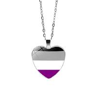 HIJONES Hommes Femmes Acier Inoxydable Hip Hop Amour Coeur Arc en Ciel Fierté Collier Gay Lesbienne Drapeau Couple Pendentif Bijoux Modèle 3