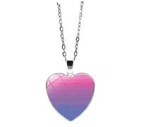 HIJONES Hommes Femmes Acier Inoxydable Hip Hop Amour Coeur Arc en Ciel Fierté Collier Gay Lesbienne Drapeau Couple Pendentif Bijoux Modèle 5