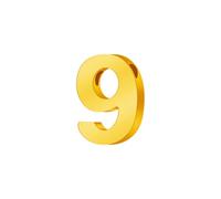 HIJONES Hommes Femmes Acier Inoxydable Pendent Collier Numéros Arabes Delicats DIY Empilables Angle Numéro Or 9