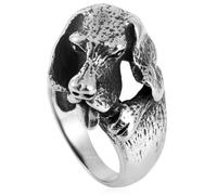 HIJONES Hommes Femmes Animal Chien Bague Bande En Acier Inoxydable Vintage Personnalisé Hip Hop Bague Bande Bijoux Taille 60