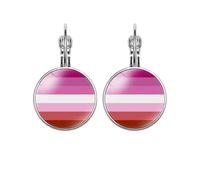 HIJONES Lgbt Pride Boucles D’Oreilles Pour Femmes Hommes Arc-En-Ciel Boucles D’Oreilles Dormeuses Gay Lesbienne Transgenre Nonbinaire Pansexuel Bisexuel Boucles Bijoux Lesbienne