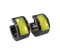 HIJONES Multicolore Noir Plaqué Boucles D’oreilles Pour Femmes Hoop Huggie Boucles Zircone Cubique Léger Bijoux D’oreille Jaune