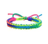 HIJONES Rainbow Bracelet Tressé pour Femmes Hommes Réglable Léger Empilable Bracelet Chaîne Bijoux Style 1