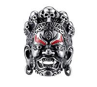 HIJONES Religieux Bouddha Bague pour Homme en Acier Inoxydable (70)