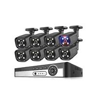 HIJYMNZPQ 8CH 4K 5MP POE Sécurité AI Système De Caméra Détection Visage 8MP CCTV Vidéo Surveillance Kit Protection Couleur Nuit Vision NVRP2P Bonne Qualité d'image(None,8CH NVR 8PCS CAM 8MP-01)