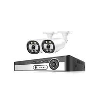 HIJYMNZPQ 8CH 4K 5MP POE Sécurité AI Système De Caméra Détection Visage 8MP CCTV Vidéo Surveillance Kit Protection Couleur Nuit Vision NVRP2P Bonne Qualité d'image(None,8CH NVR 2PCS CAM 5MP)