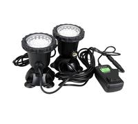 HIJYMNZPQ LED Lumière sous-Marine IP68 Étanche RGB Lampe D'aquarium Fontaine Étang Projecteur Piscine Jardin Paysage Décoration CréEr Une Ambiance(2 Lights No Remote)