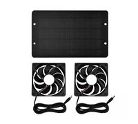 HIJYMNZPQ Mini Ventilateur D'extraction Solaire 12 V 10 W, Alimenté par Panneau, Extracteur d'air for Chien, Poulailler, Camping-Car, Serre Conversion De Vent Fort(A)