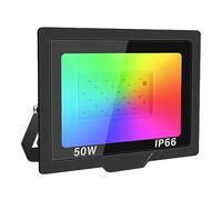 HIJYMNZPQ Projecteurs LED RVB 30W-100W, Projecteur Avec Télécommande, Éclairage De Scène Coloré For L'intérieur Et L'extérieur Super Lumineux, éConomie D'éNergie(4x50W)