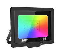 HIJYMNZPQ Projecteurs LED RVB 30W-100W, Projecteur Avec Télécommande, Éclairage De Scène Coloré For L'intérieur Et L'extérieur Super Lumineux, éConomie D'éNergie(1x30W)