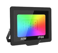 HIJYMNZPQ Projecteurs LED RVB 30W-100W, Projecteur Avec Télécommande, Éclairage De Scène Coloré For L'intérieur Et L'extérieur Super Lumineux, éConomie D'éNergie(4x30W)