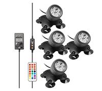 HIJYMNZPQ RGB Piscine lumières étang de plongée IP68 étanche sous-Marin Aquarium projecteur 36 LED Jardin Paysage pelouse lumière CréEr Une Ambiance(4pcs)