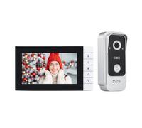 HIJYMNZPQ Sonnette Vidéo 7 Pouces avec Caméra, Kit De HD, Prise en Charge du Déverrouillage, Surveillance, Interphone Bidirectionnel for Villa, Bureau, Appartement Installer en Un Clin D'œIl