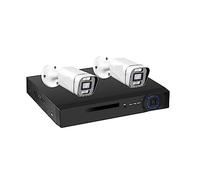 HIJYMNZPQ Système De Caméra IP Sécurité 8CH 4K Kit POE NVR CCTV Audio AI Face Detect Outdoor Full Color Night Vision Video Surveillance Set Bonne Qualité d'image(1T,8CH NVR and 2 Camera)