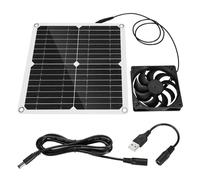 HIJYMNZPQ Ventilateur Solaire 500 W, 10 Pouces, for Animaux De Compagnie, Volaille, Serre, Camping-Car, Toit, 12 V Conversion De Vent Fort(with 1 Fan)
