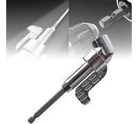 Hikaka Moyeu de vis pour outil d'angle avec embout de tournevis courbé multifonction, adaptateur de fixation d'extension de perceuse pour tourneuse électrique, pour tourneuse et perceuse (Longue)