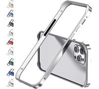 Hikaka Pare-Chocs en métal avec Cadre en Aluminium avec intérieur en TPU Souple Compatible avec la Coque de Pare-Chocs pour iPhone 14 Plus, Protection des Bords surélevés sans interférence de Signal