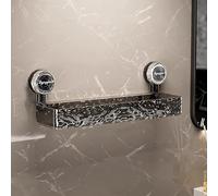 Hikaka Support Mural Transparent sans perçage, étagère de Rangement Facile à Monter dans la Salle de Bain, étagère d'angle à Ventouse, Rangement Amovible Triangle-Rectangle (Gris-Rectangle)