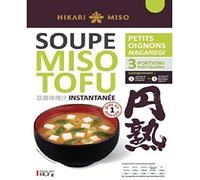 Hikari Miso Soupe miso tofu instantanée, petits oignons naganegi - 3 portions individuelles, 58,2g