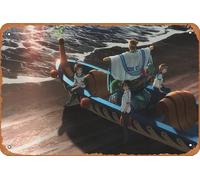 Hikari Sakishima, Kaname Isaki, Nagi No Asukara, Tsumugu Kihara Poster Décoration murale rétro en métal 20,3 x 30,5 cm