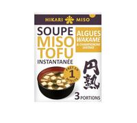 HIKARI - Soupe Miso Savoureuse, Tofu Algues Champignons, 59g - Lot De 3