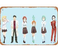 Hikari Takanashi, Interviews With Monster Girls, Kyouko Machi, Sakie Satou, Yuki Kusakabe, Setsuo Takahashi, Himari Takanash Anime Poster Décoration murale rétro en métal 20,3 x 30,5 cm