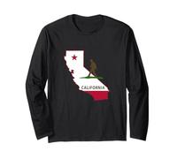 Hike California Eastern Sierra Drapeau inspiré du Drapeau de l'arrière-Pays Manche Longue