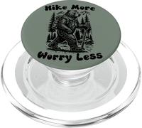 Hike More Worry Less Funny Cub Scouts BSA Hiking Bear PopSockets PopGrip pour MagSafe