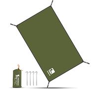 HIKEMAN Bâche de Sol imperméable et Multifonction pour Tente de Camping et auvent, Tailles Multiples pour Camping, randonnée, Pique-Nique (Vert Militaire, 90 x 210 cm)