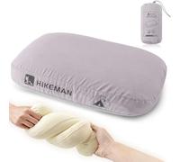 HIKEMAN Oreiller de camping en mousse à mémoire de forme - Oreiller de voyage ultra léger et ergonomique pour le camping, la voiture, la plage, le bureau (violet)