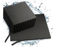 Hikemeister - Lot de 60 tapis de piscine - 40 x 40 cm - 9,60 m² - Tapis de protection du sol pour la piscine/pataugeoire - Film de sol - Tapis de sol - Protection du sol - Noir