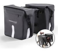 HikeMeister® Sacoche de vélo double pour le porte-bagages - Sacoche double - Sacoche de porte-bagages étanche - Sacoche arrière- Résistante à l'eau - PARIS