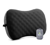 HIKENTURE Coussin gonflable avec housse de coussin amovible, coussin de nuque, coussin de voyage, coussin de camping, coussin de voyage, coussin de voyage, pour l'extérieur, noir A2