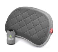 HIKENTURE Coussin Gonflable de Camping avec Taie Amovible - Ultra-léger | Oreiller Gonflable Ergonomique et Confortable - Coussin de Voyage Gonflable pour Camping, Plage, Trekking ou Avion - Gris