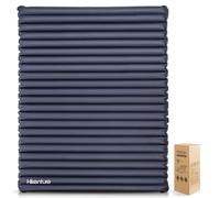 HIKENTURE Matelas gonflable pour 2 personnes, double matelas isolant auto-gonflable, 140 cm, avec sac de pompe, pour camping, extérieur, randonnée, plage, gris