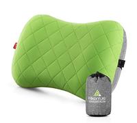 HIKENTURE Oreiller Gonflable Camping et Voyage avec Taie Amovible - Ultraléger, Compact et Confortable - Coussin Gonflable Ergonomique pour Extérieur, Camping, Trekking ou Randonnée - Vert