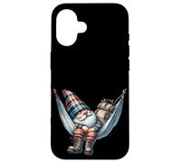 Hiker GNOME Grandpa in Large Outdoor Hammock for Camping Coque pour iPhone 16